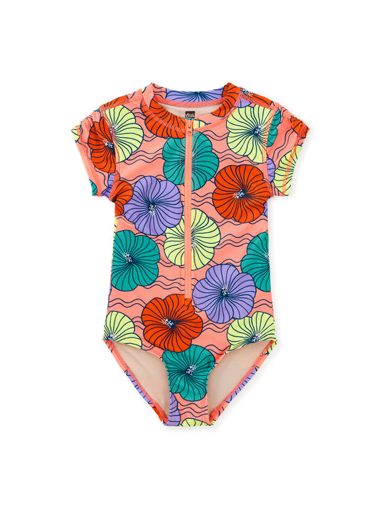Rash Guard One-Piece Swimsuit
