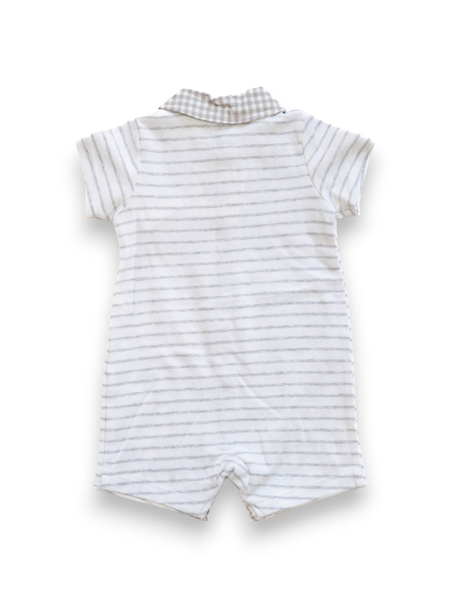 Little Me Striped Cotton Romper