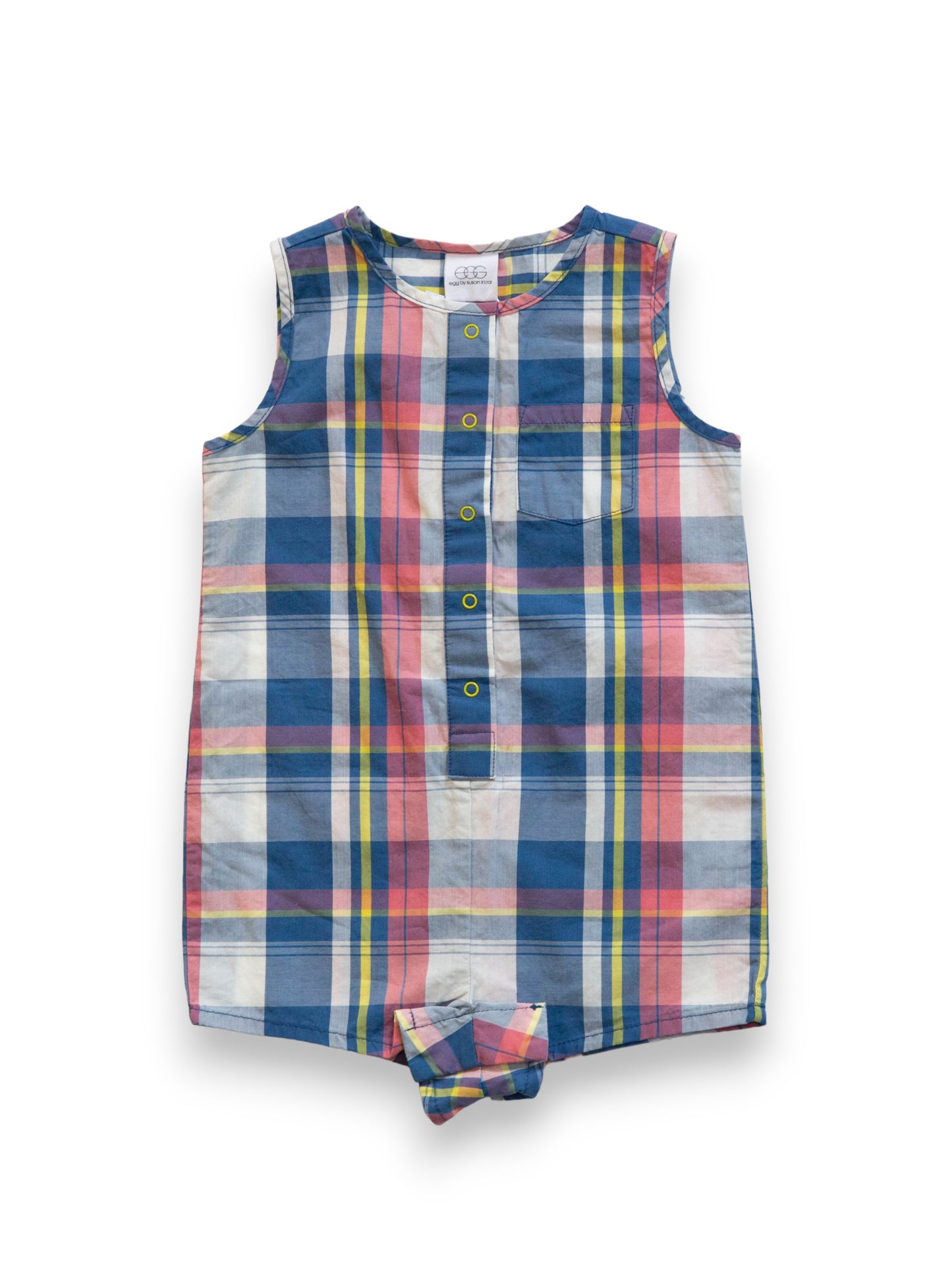 Egg New York Plaid Romper