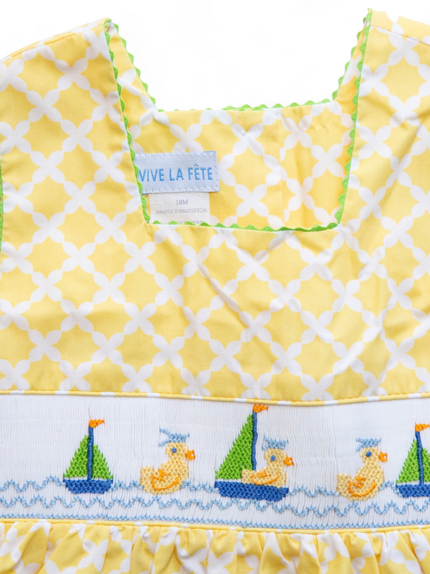 Vive La Fete Yellow Sailboat Dress