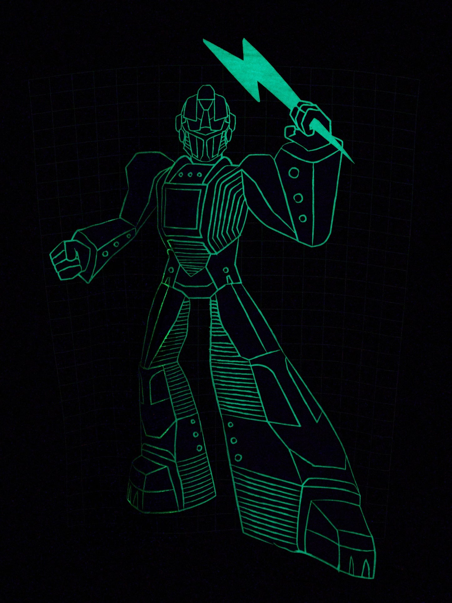 Glow Robot Layered Sleeve Tee