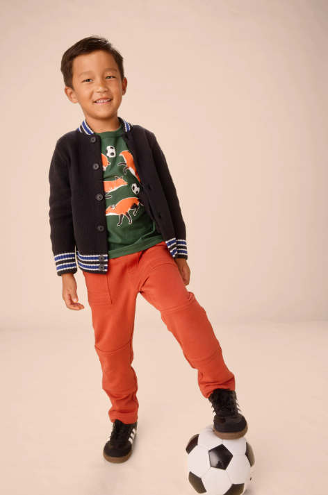 Footie Fox Layered Sleeve Tee