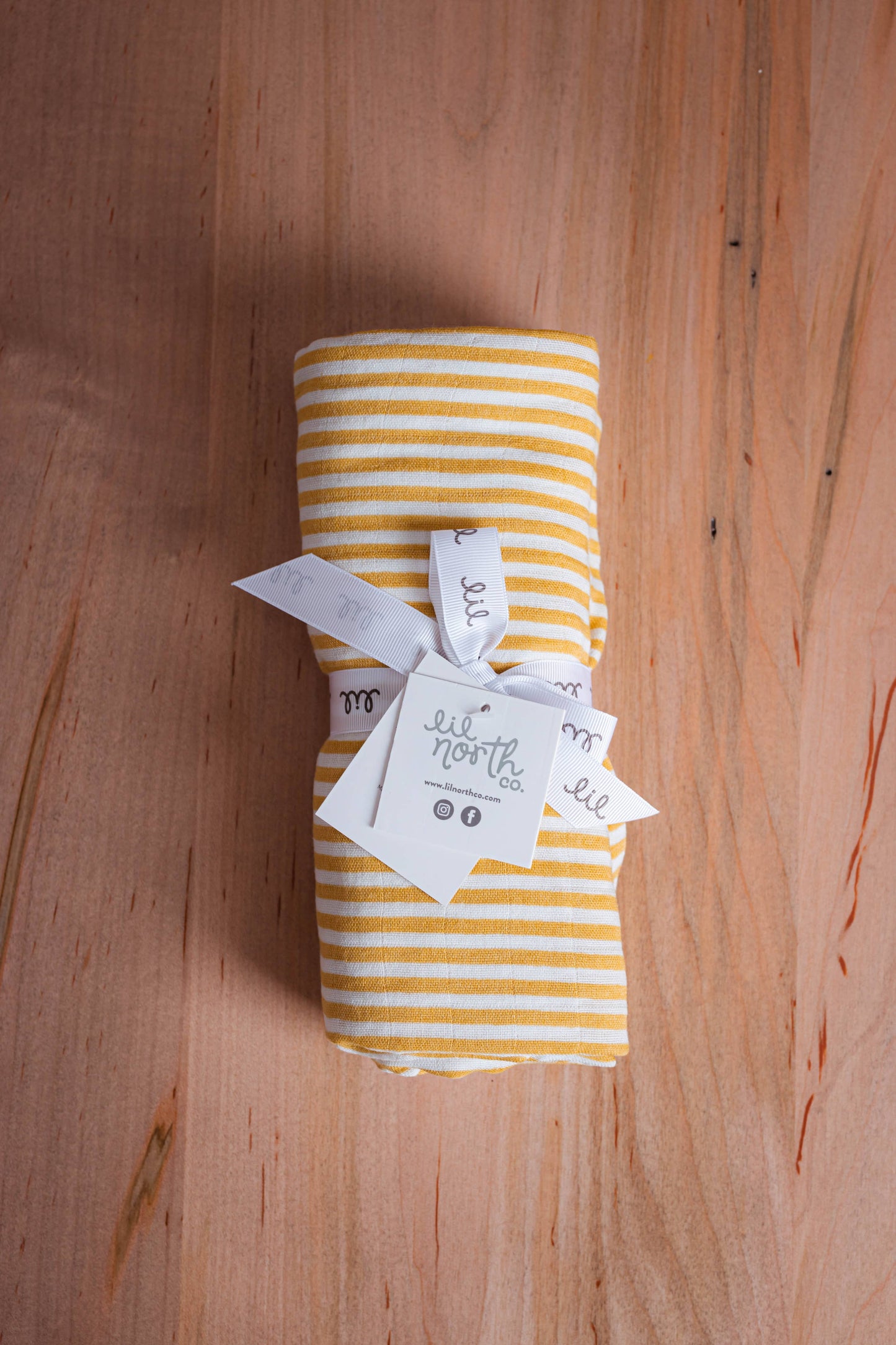 Ochre Stripe Muslin Single Swaddle