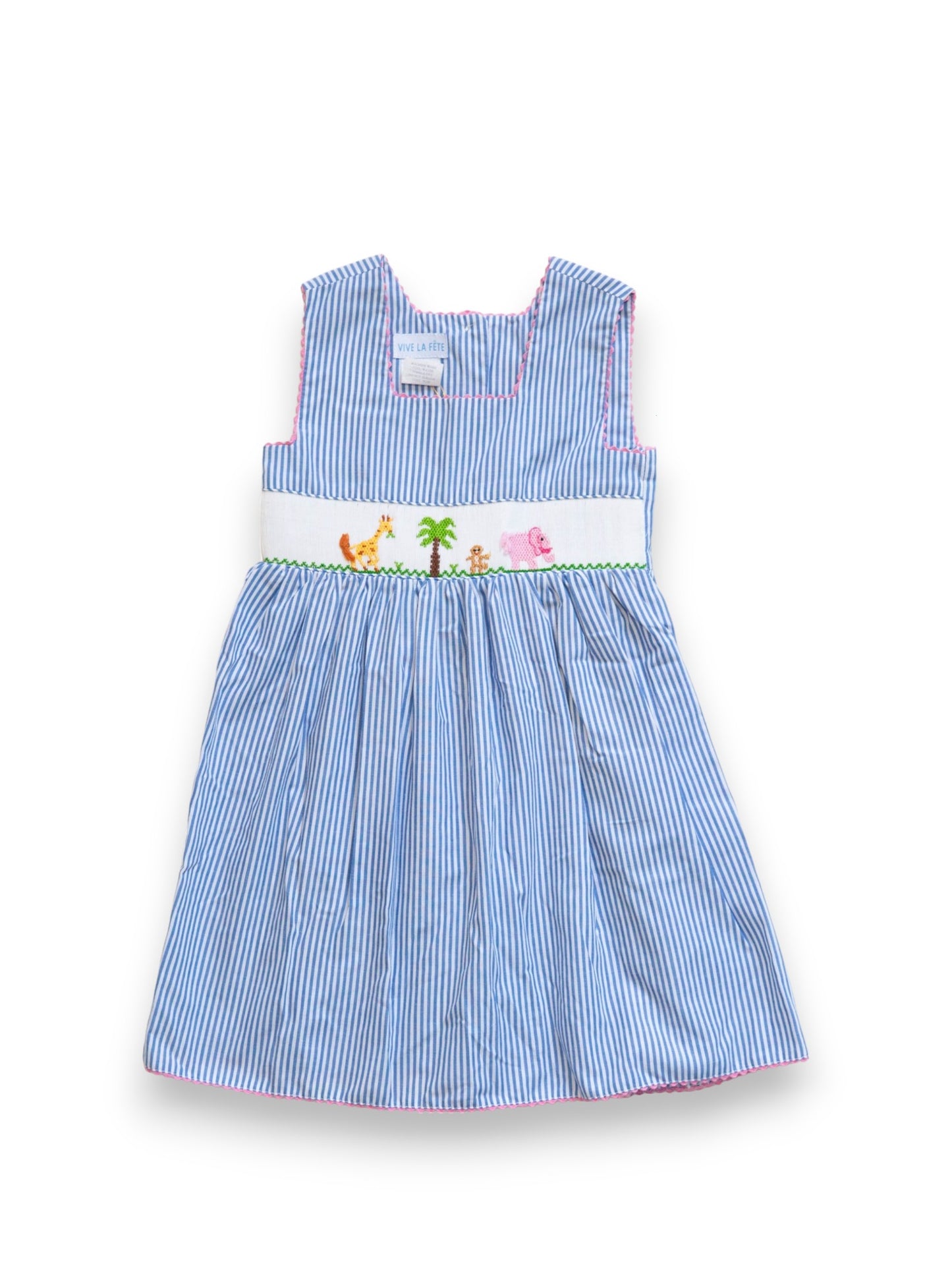 Vive La Fete Safari Animal Pinstripe Dress