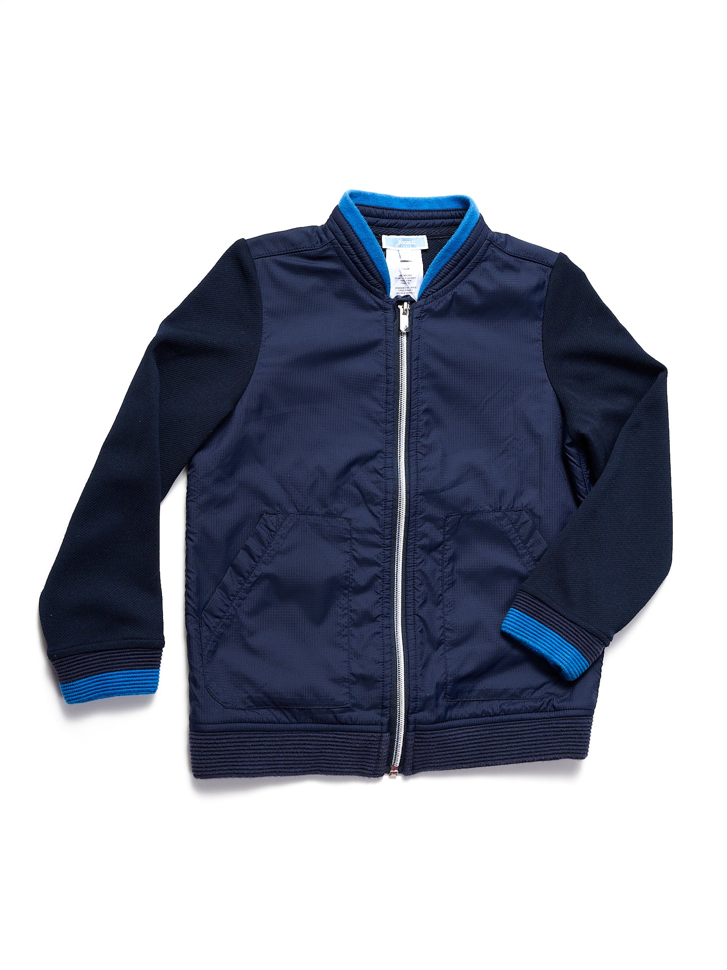 Jacadi Boys Mixed Media Zip Up Jacket