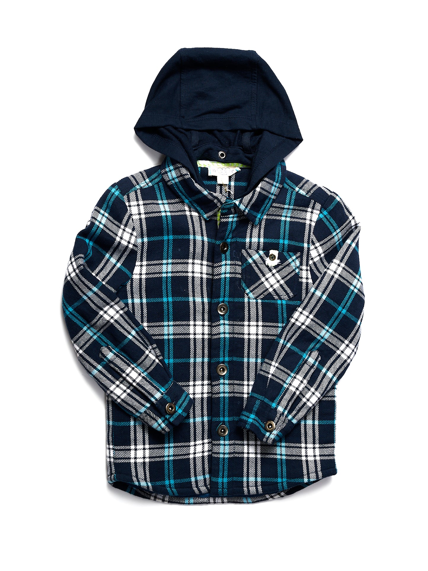 Egg New York Plaid Hooded Shirt Jacket