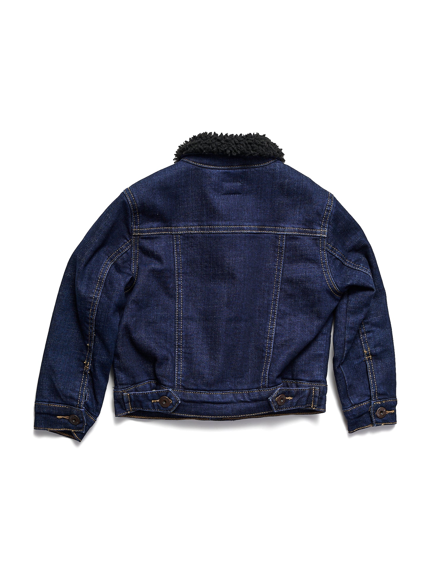 Hudson Lined Denim Jacket With Faux Fur Collar