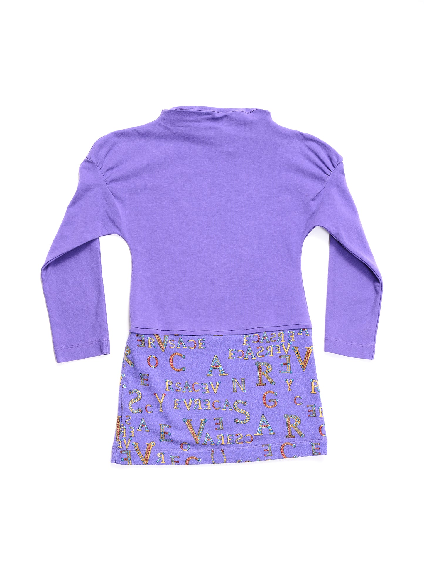 Versace Purple Mock Neck Dress