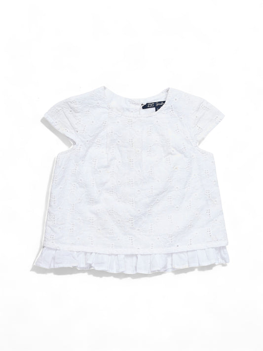 Lili Gaufrette Eyelet Cotton Blouse