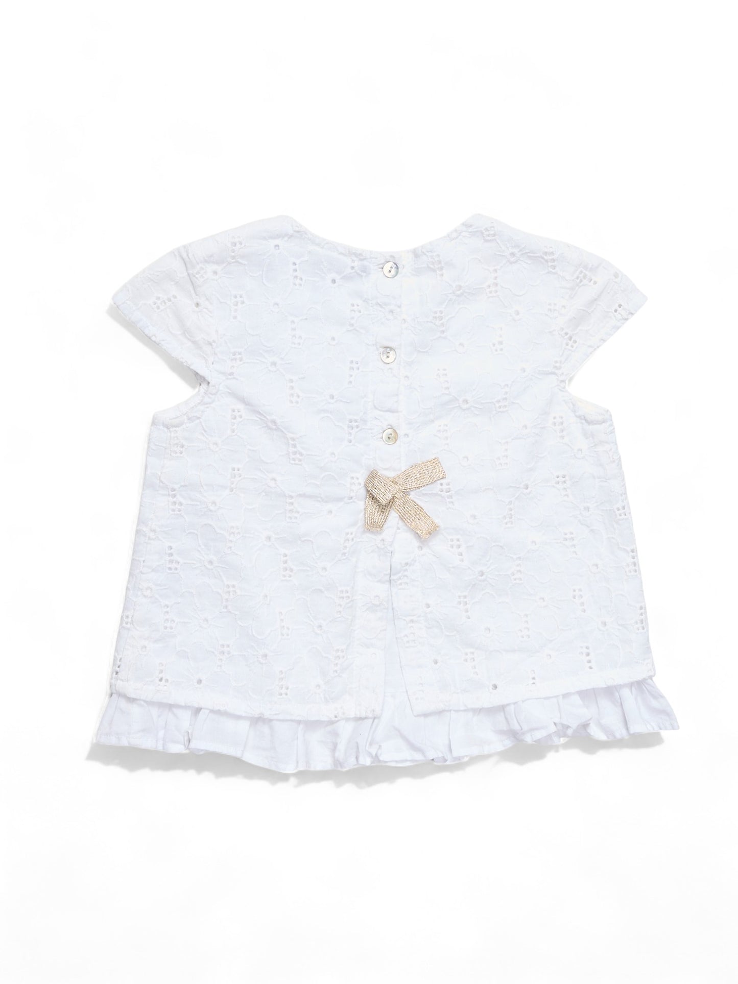 Lili Gaufrette Eyelet Cotton Blouse