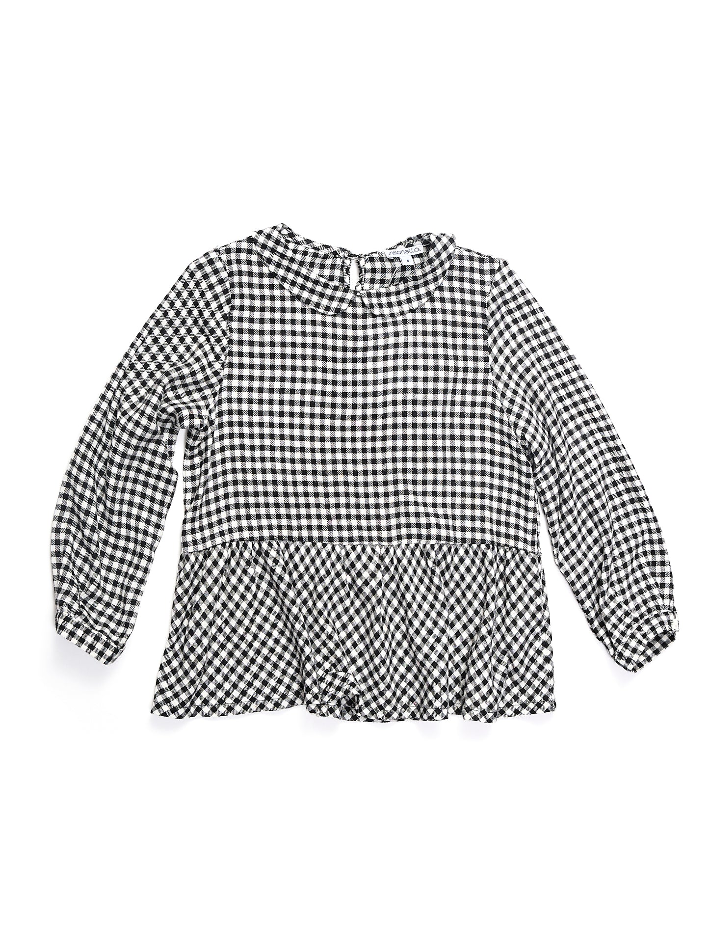 Simonetta Black & White Gingham Top