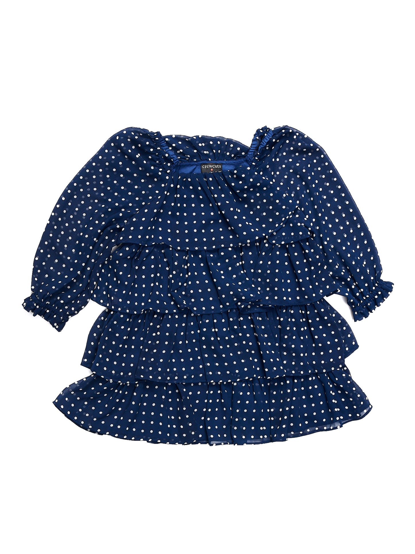 Crewcuts Polka Dot Ruffle Tiered Dress