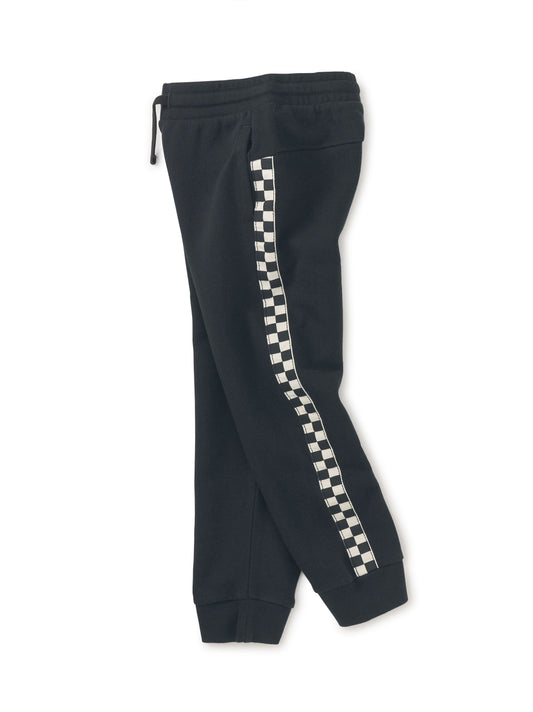 Checkered Stripe-Out Joggers