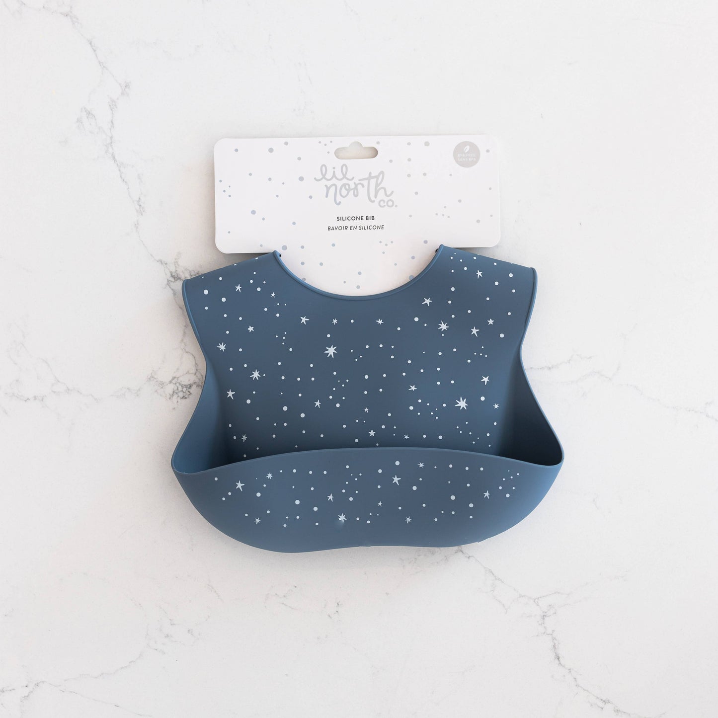 Blue Stars Silicone Bib