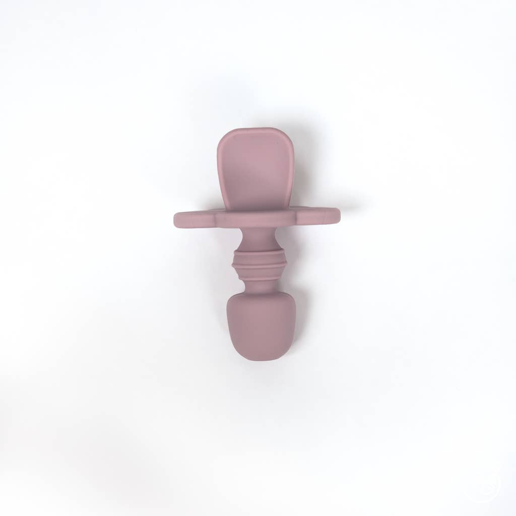 Pale Mauve Silicone Infant Training Spoon