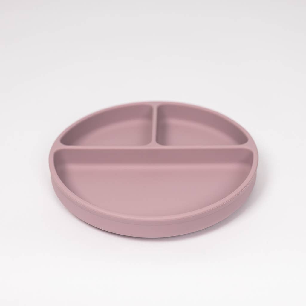 Pale Mauve Silicone Suction Divider Plate