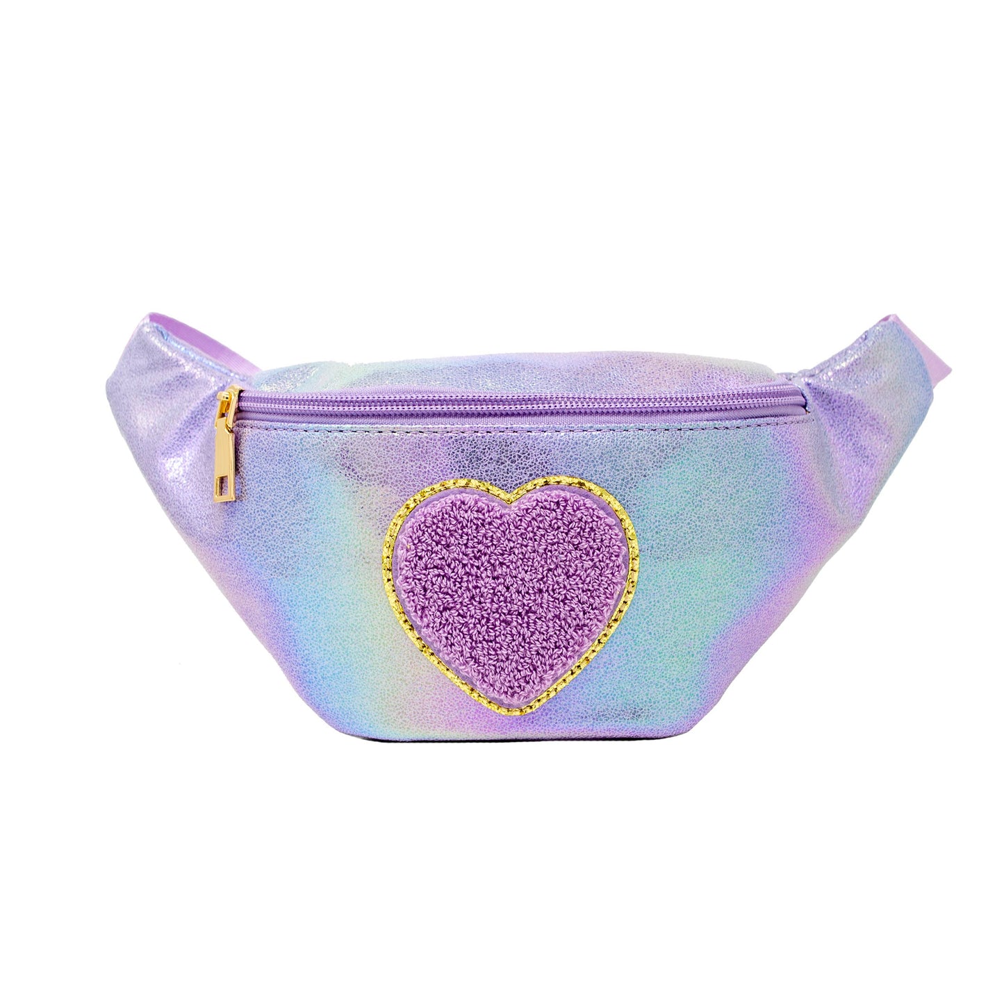 Shiny Heart Patch Sling Bag