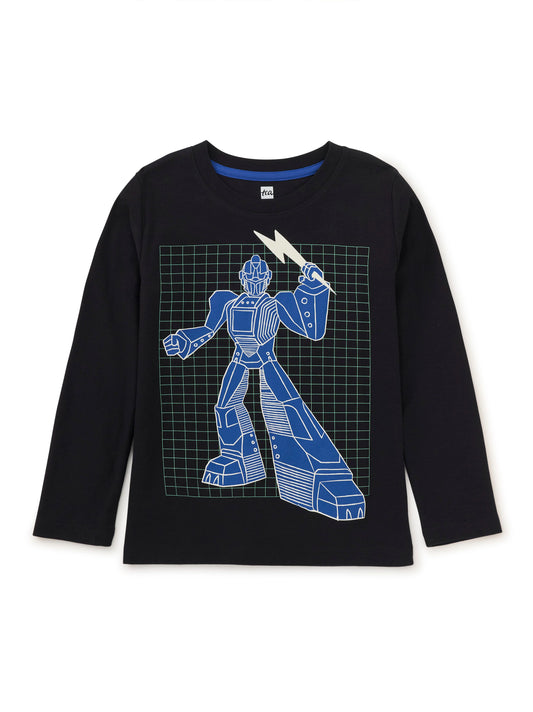 Glow Robot Layered Sleeve Tee